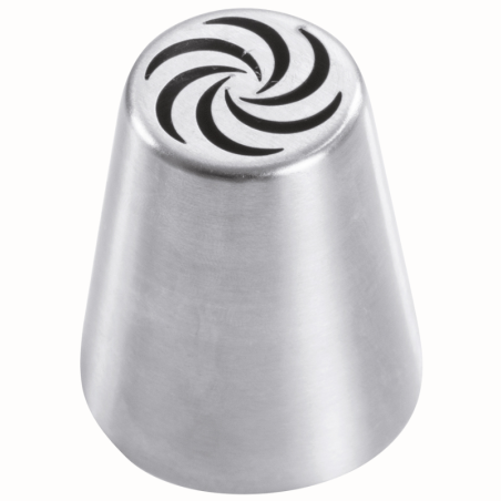 1 szt. Tylka Rosyjska do kwiatów - BX0056 Martellato - stalowa końcówka do dekorowania kremem - śr. 37 mm x wys. 42 mm