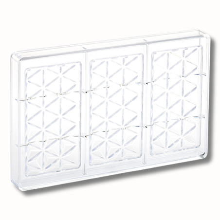 MA2009 Pyramid - Martellato - forma z poliwęglanu do dekoracyjnych tabliczek czekolady - wym. 138 x 72 x 11 mm