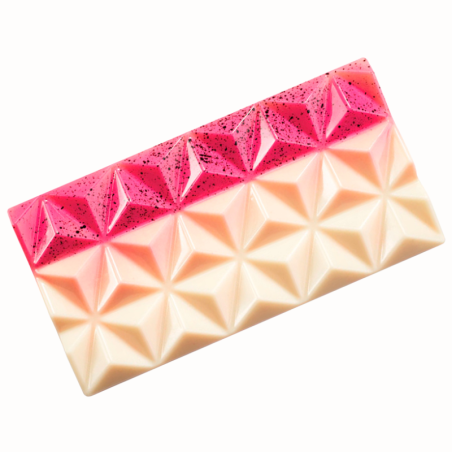 MA2009 Pyramid - Martellato - forma z poliwęglanu do dekoracyjnych tabliczek czekolady - wym. 138 x 72 x 11 mm
