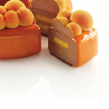 Kit Bubble Crown 1000 Silikomart - zestaw form silikonowych do nowoczesnych tortów musowych - śr. 180 x wys. 60 mm