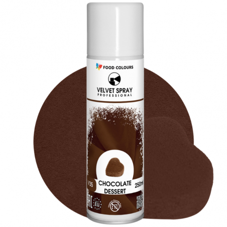 spożywczy barwnik w sprayu o strukturze zamszu do dekoracji zmrożonych powierzchni wyrobów cukierniczych