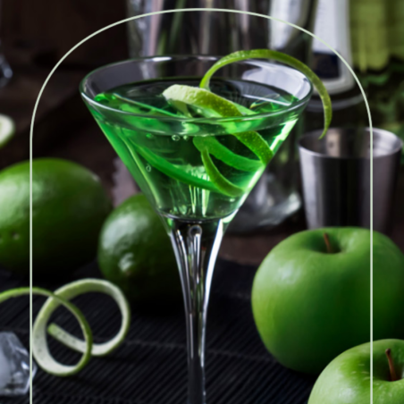 op. 0.7 l Green Apple Le Sirop de MONIN - soczysty syrop jabłkowy do drinków i napojów - szklana butelka - Cukieteria.pl