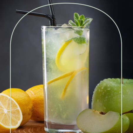 op. 0.7 l Green Apple Le Sirop de MONIN - soczysty syrop jabłkowy do drinków i napojów - szklana butelka - Cukieteria.pl