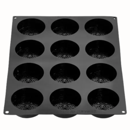 PX43118 Azteca Pavoni - forma silikonowa do azteckich monoporcji - śr. 80 x wys. 30 mm / poj. 135 ml x 12 porcji