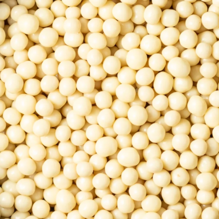 chrupiące kuleczki ryżowe w białej czekoladzie śr. 4 mm - Cukieteria.pl