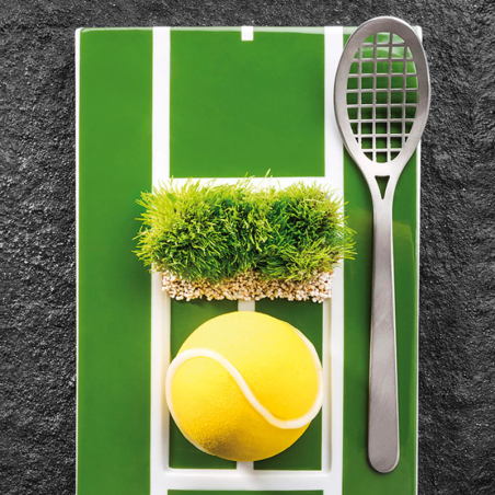 PX4327 Battuta d'inizio Pavoni - forma silikonowa do monoporcji - piłka tenisowa - Cukieteria.pl