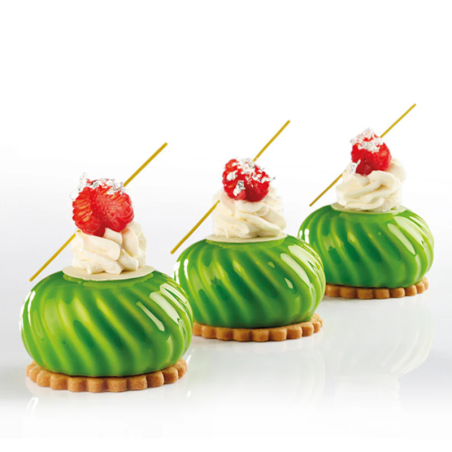 PX4317 Caleidon Pavoni - forma silikonowa do monoporcji - śr. 66 x wys. 34 mm / poj. 93 ml x 12 porcji