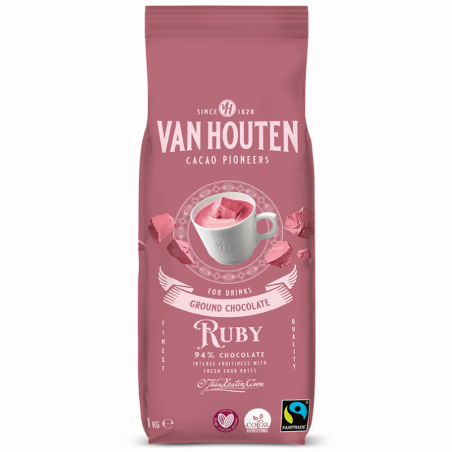 op. 1 kg Ruby Ground Chocolate - VAN HOUTEN - Cukieteria.pl