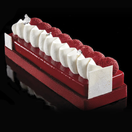 1 szt. X10 Pavoni - prostokątny rant ze stali nierdzewnej - dł. 580 x szer. 90 x wys. 30 mm - Cukieteria.pl