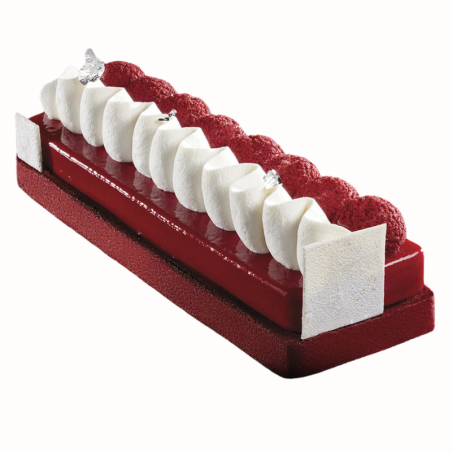 1 szt. X10 Pavoni - prostokątny rant ze stali nierdzewnej - dł. 580 x szer. 90 x wys. 30 mm - Cukieteria.pl