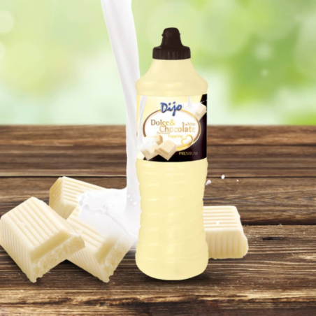 op. 1 kg Topping biała czekolada - polewa cukiernicza do lodów i gofrów - Dijo Fun&Food