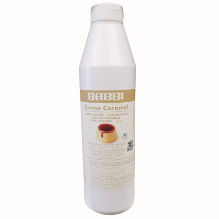 op. 1 kg Topping Creme Caramel - 13205 Babbi - polewa dekoracyjna do lodów i deserów - karmelowo-waniliowa