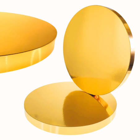 Złoty podkład pod tort - okrągła podkładka ze styroduru - Cukieteria.pl