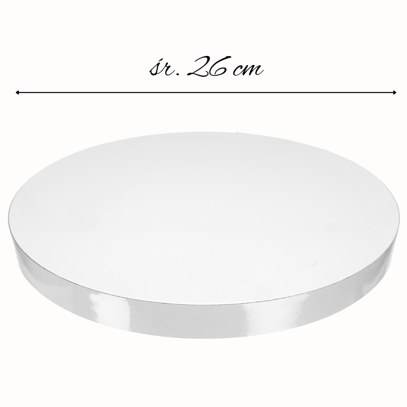 śr. 26 cm x wys. 2 cm - biały podkład pod tort - okrągła podkładka ze styroduru - Cukieteria.pl śr. 26 cm x wys. 2 cm - biały podkład pod tort - okrągła podkładka ze styroduru - Cukieteria.pl