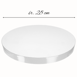 śr. 28 cm x wys. 2 cm - biały podkład pod tort - okrągła podkładka ze styroduru - Cukieteria.pl