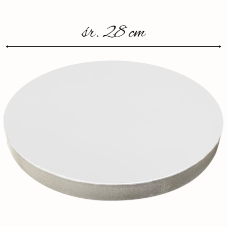 śr. 28 cm - biały podkład cukierniczy styrodur - Cukieteria.pl