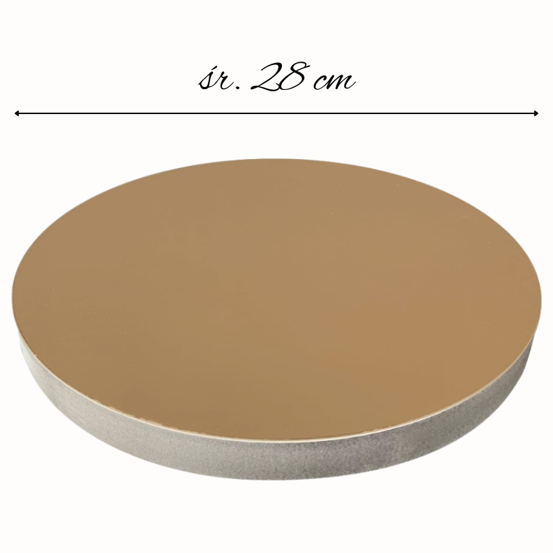 śr. 28 cm - złoty podkład cukierniczy styrodur - Cukieteria.pl