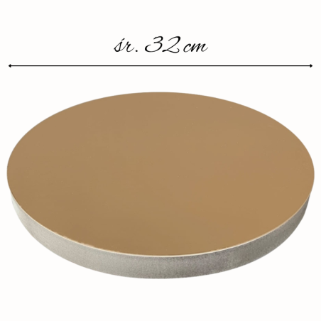 śr. 32 cm - złoty podkład cukierniczy styrodur - Cukieteria.pl