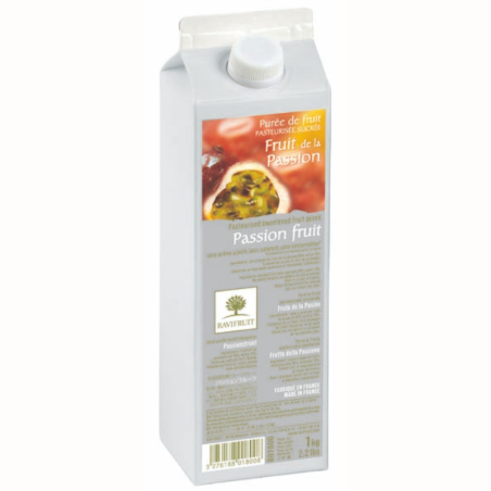 op. 1 kg Marakuja - RAVIFRUIT - pasteryzowany przecier owocowy - zawartość 90% owoców