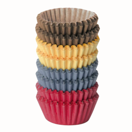 op. 200 szt. Kolorowe papilotki do mini babeczek - 630624 Delicia Tescoma - Cukieteria.pl