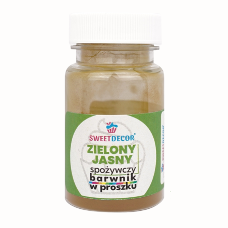 op. 8 g Jasnozielony barwnik spożywczy w proszku - Sweet Decor - kupisz na Cukieteria.pl