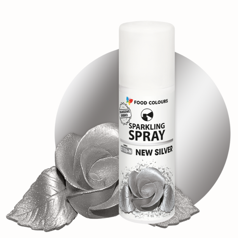 op. 50 ml Sparkling Spray Silver - S11b-N Food Colours - Cukieteria.pl op. 50 ml Sparkling Spray Silver - S11b-N Food Colours - Cukieteria.pl