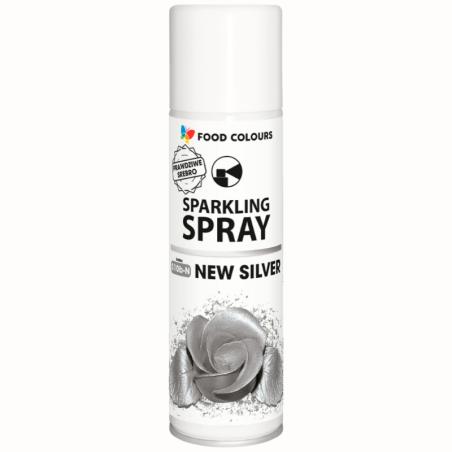 op. 250 ml Sparkling Spray Silver - S10b-N Food Colours - Cukieteria.pl