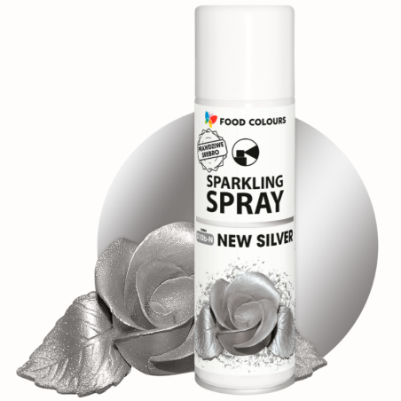 op. 250 ml Sparkling Spray Silver - S10b-N Food Colours - Cukieteria.pl