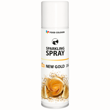 op. 250 ml Sparkling Spray Gold - S20b-N Food Colours - Cukieteria.pl