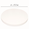 śr. 32 cm x wys. 2.2 cm - biały podkład pod tort ze styroduru - styrocake - Cukieteria.pl