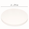 śr. 24 cm x wys. 2.2 cm - biały podkład pod tort ze styroduru - styrocake - Cukieteria.pl