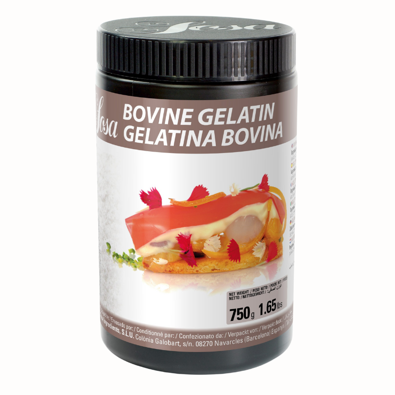 op. 750 g Bovine Gelatin - Sosa Ingredients - żelatyna wołowa w proszku - moc żelowania 220 Bloom op. 750 g Bovine Gelatin - Sosa Ingredients - żelatyna wołowa w proszku - moc żelowania 220 Bloom