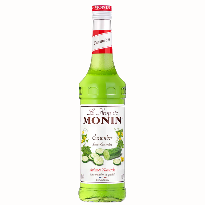 op. 0.7 l Cucumber Le Sirop de MONIN - orzeźwiający syrop ogórkowy do drinków i napojów - szklana butelka op. 0.7 l Cucumber Le Sirop de MONIN - orzeźwiający syrop ogórkowy do drinków i napojów - szklana butelka