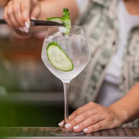 op. 0.7 l Cucumber Le Sirop de MONIN - orzeźwiający syrop ogórkowy do drinków i napojów - szklana butelka