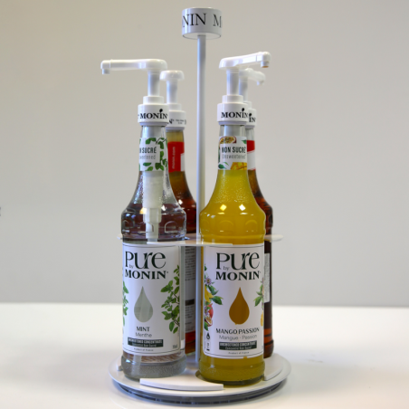 STOJAK OBROTOWY NA 4 SZKLANE BUTELKI SYROPÓW MONIN