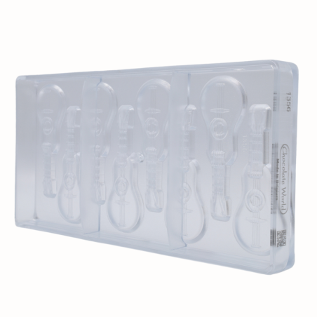 CW1356 Gitara - Chocolate World - forma z poliwęglanu do pralin