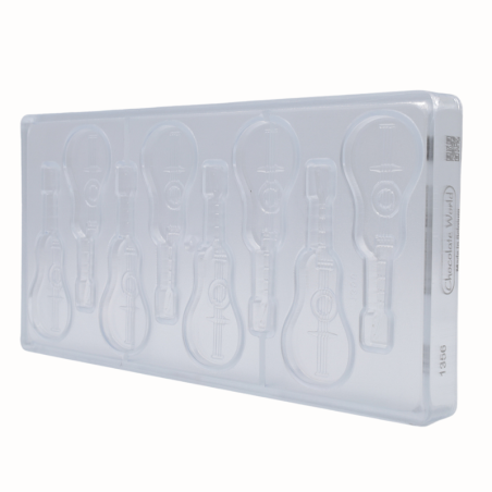 CW1356 Gitara - Chocolate World - forma z poliwęglanu do pralin