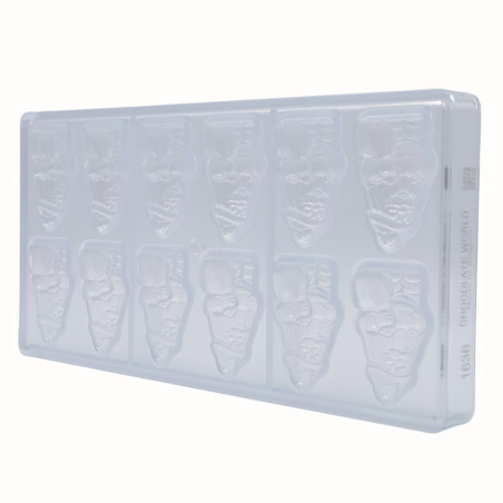 CW1636 Św. Mikołaj - Chocolate World - forma z poliwęglanu do pralin