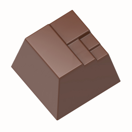 CW1557 Nowoczesny kwadrat - Chocolate World - forma z poliwęglanu do pralin