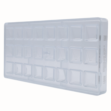 CW1559 Diagonaal - Chocolate World - forma z poliwęglanu do pralin