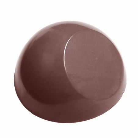 CW1561 Płaska półkula - Chocolate World - forma z poliwęglanu do pralin