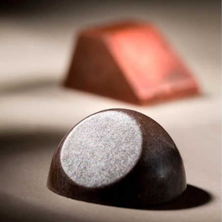 CW1561 Płaska półkula - Chocolate World - forma z poliwęglanu do pralin