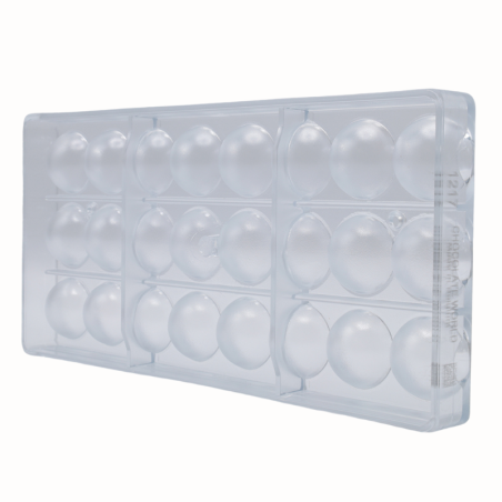 CW1217 Półkula - Chocolate World - forma z poliwęglanu do pralin - śr. 30 x wys. 15 mm