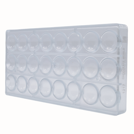 CW1217 Półkula - Chocolate World - forma z poliwęglanu do pralin - śr. 30 x wys. 15 mm