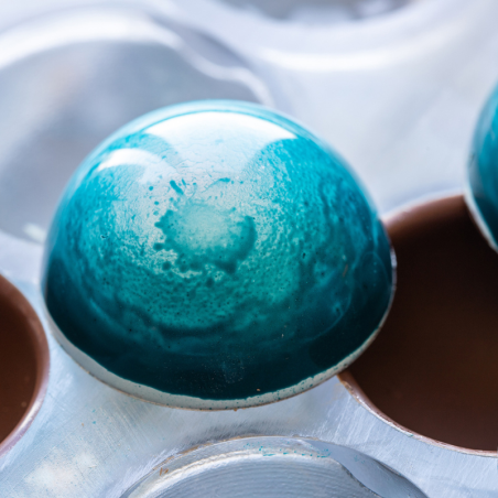 CW1217 Półkula - Chocolate World - forma z poliwęglanu do pralin - śr. 30 x wys. 15 mm