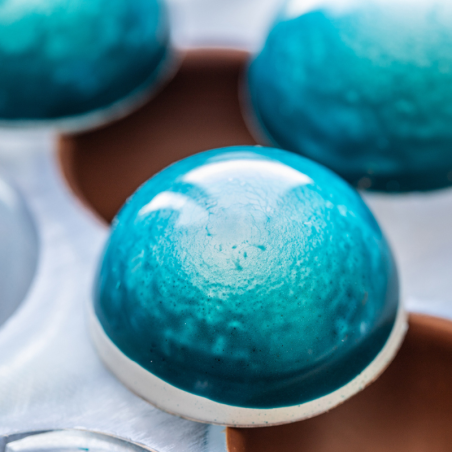 CW1217 Półkula - Chocolate World - forma z poliwęglanu do pralin - śr. 30 x wys. 15 mm