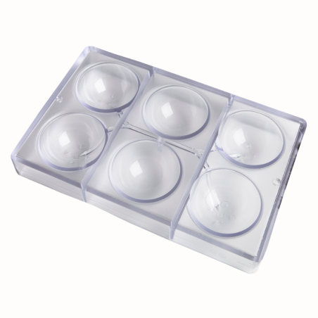 CW2253 Półkula - Chocolate World - forma z poliwęglanu do pralin - śr. 70 x wys. 35 mm