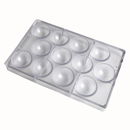 CW2251 Półkula - Chocolate World - forma z poliwęglanu do pralin - śr. 50 x wys. 25 mm