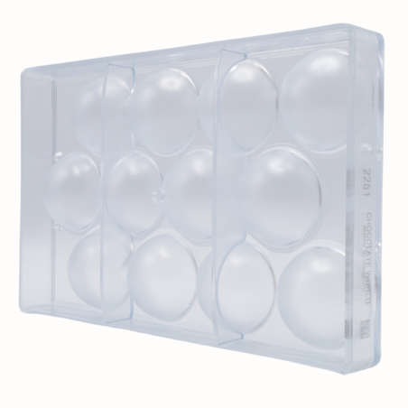 CW2251 Półkula - Chocolate World - forma z poliwęglanu do pralin - śr. 50 x wys. 25 mm