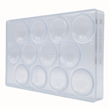 CW2251 Półkula - Chocolate World - forma z poliwęglanu do pralin - śr. 50 x wys. 25 mm